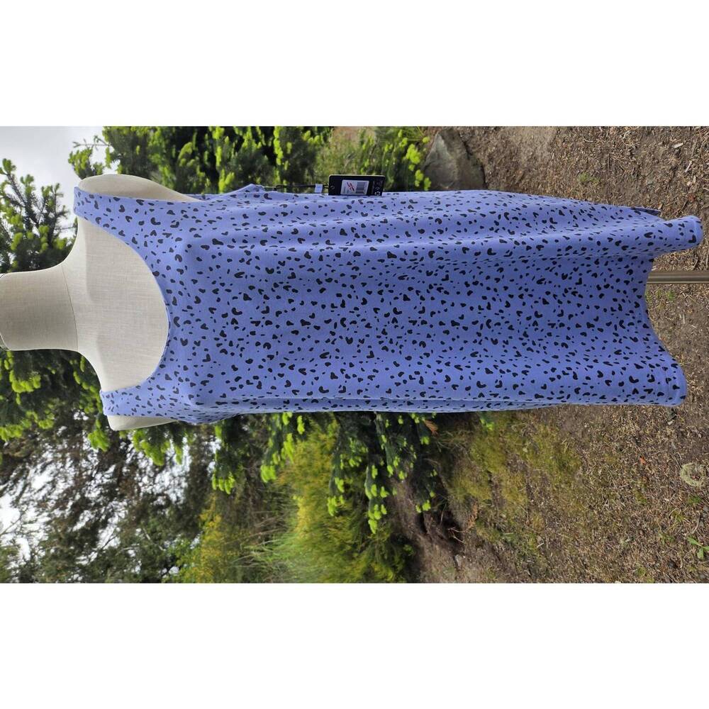 NEW PJ SALVAGE women's cotton nightie dress in violet animal print